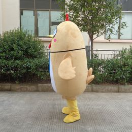 Mascot Costumes 2023 New High Quality Yellow Chicken Mascot Costume Halloween Christmas Funny Animal Chicken Mascot Clothing Adult Size Customised