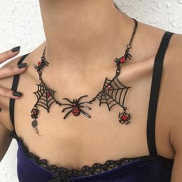 Pendant Necklaces Explosive Punk Hip-Hop Style Necklace Halloween Earring Jewelry Spider Party Clavicle Chain Women