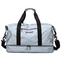 Outdoor Travel Bag Waterproof Oxford Cloth Hand Luggage Trend Large Capacity Storage Wet And Dry Separation Gym Q0705