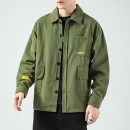 Modetrends Herrenjacken Army Cargo Herbst Teen Plus Size Windjacke Mäntel Hochwertige Loose Fit Streetwear Oberbekleidung