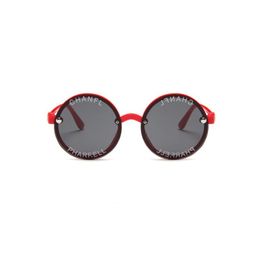 Children Cute Round letter Sunglasses UV400 Plastic Sport Sun Glasses For Baby Girls Boys