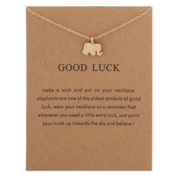 Pendant Necklaces Elephant Clavicle Chain Little Creative Card Color Preserving Necklace