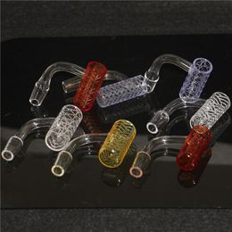 Smoking Coloured Two Styles Bevelled Edge Quartz Terp Slurper Banger Nails for Glass Water Bongs Dab Rigs Glass Bubble Carb Caps