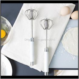 Tools Stainless Steel Pressed Beater Rotating Whisk Milk Frothier Egg Yolk White Mixer Blender Wb2686 Dqkj5 5Jeyu