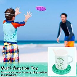 Fidget Toys Christmas Tree Gift Party Favour Hamburger Shape Push It Bubble Sensory Autism Special Needs Stress Reliever Squeeze Decompression for Kids Family