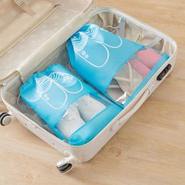 10Pcs Shoes Organisers Bag For Home Waterproof Dust-proof Travel Transparent Non-Woven Tote Portable Wholesale Shoe Box Storage Bags