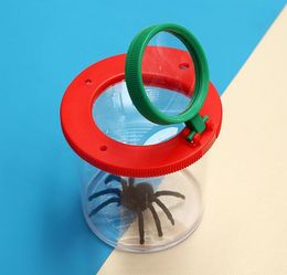 Garden Supplies Bug Box Magnify Insects Viewer boxes 2 Lens 4x Magnification Magnifier Childs Kids Toy RH3831