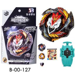 Burst Sparking Ver.B-00-127 with Launcher Booster Spinning Top Metal Fusion Gyroscope Battle Fight Toys for Children Boys Gifts X0528