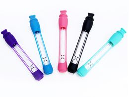 One Hitter Octo Taster Oil Burner Philtre Nozzle Resistant Glass Pipe Hand Smoking Cigarette Bat 130MM Clear Water Bong With Silicone Case Tube Tobacco