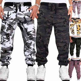 Zogaa clássico homens camuflagem calças 7 cores jogging calças calças esportivas esporte de fitness jogging exército plus size s-3xl 210714