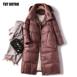 Women's Winter Down Jacket Coats Women Thick Long Warm Puffer Hooded Parka Female Outerwear Clothing 211018