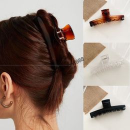 Woman Big Size Barrettes Hair Clips Solid Transparent Hair Claw Women Hair Accessories Hairgrip Headwear Hairpins