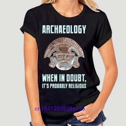 Women's T-Shirt Graphic Tee Archaeology When Doubt Religious Archaeologist Funny T Shirt Men Woman Tshirts Y2k Tops