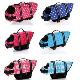 New Design Pet Dog Save Life Jacket Safety Clothes Life Vest Outward Saver Swimming Preserver Dog Clothes Swimwear 524 X2