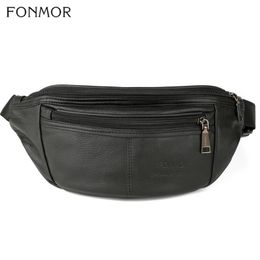 Waist Bags Fonmor Womens Antitheft Bag Fanny Pack Genuine Leather Belt Purse Small Phone Key Black Men Packs Unisex