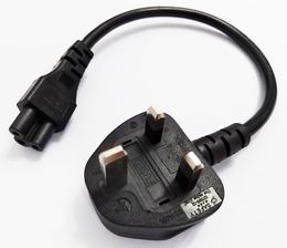 High Quality UK 3pin Power Plug Adapter Cord, BS1363 13A Male To IEC 320 C5 Female Laptop Portable Cable About 30CM/1PCS