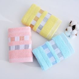 Wholesale Microfiber Cotton Checkered Ribbon Home Beach Drying Bath Towel Shower Cleaning Magic Absorbent Towel Non-linting Shower Tool 33x73cm_YY_theone