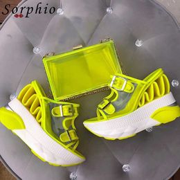 Sorphio 2020 new INS Hot brand wave wedges sandals comfortable summer platform sandals women 2020 high heels casual shoes woman Y0608