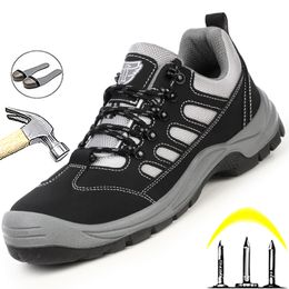 Construction Safety Shoes Men Work Shoes Anti-puncture Sneaker Steel Toe Indestructible Shoes Protective Industrial Boots