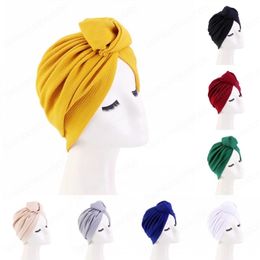 Fashion Woman Muslim Hijab Turban Caps Islamic Dubai Lady Solid Color Headwear Cap India Hat Bonnet Arab Headgear