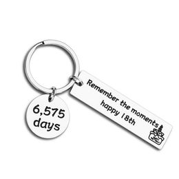 10Pieces/Lot 18th Birthday Gifts Keychain for Son Daughter Teenage Girls Boys from Dad Mom Birthday Gifts Key Ring for Him Her