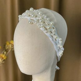 Hair Clips & Barrettes Stunning Pearls Headband Bridal Vine Jewellery Handmade Wedding Headwear Accessories Tiaras Women Hairbands Diadema