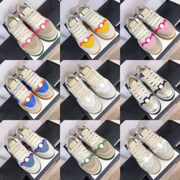 100% leather designer luxury casual classic shoe small white shoes sneaker fashion go with flat lace-up men's and women's sizes 35-45