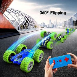 RC Car 2.4G 4CH Stunt Drift Deformation Remote Control Rock Crawler Roll Flip Kids Robot Auto Toy