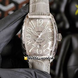 2021 Model 42mm NewYork Arsham Studio Automatic Mens Watch Steel Carved Texture Case Grey Dial Leather Strap Watches Hello_Watch 5 Colour