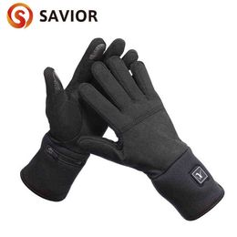 Day Wolf Heated Gloves Mitten's Women's Winter Ski Motorcycle Gloves For Men Outdoor Cycle Hunting Rechargeable Thermal 211229