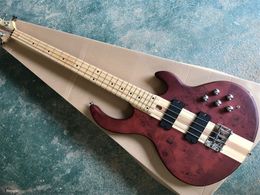 4 Strings Electric Bass Guitar with Maple Veneer,Neck Through body,Throme Hardware,Provide Customised service