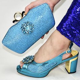 Dress Shoes Selling Italian Style Woman And Bag To Match Set Arrival Rhinestone Ladies For Evening Party