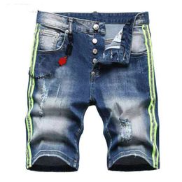 20ss Ripped Jeans Shorts Designer Clothing Distressed Slim Fit Motorcycle Biker Denim For Men s Mans Pants pour hommes