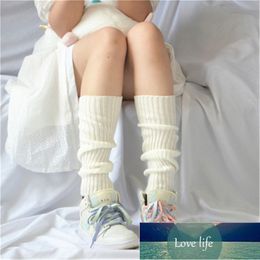 Women's Korean Knitted Candy Colour Four Seasons Japanese Small Fresh Socks Middle Tube Stretch Solid Colour Stack Socks Leg Prote