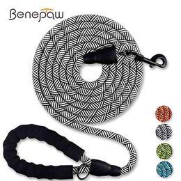 Benepaw Heavy Duty Dog Leash Rope Comfortable Padded Handle Reflective Pet Leashes For Medium Large Dogs Walking Training Hiking 210729