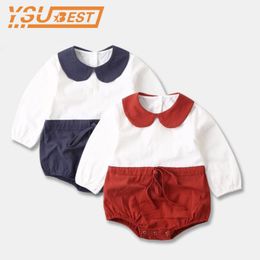 born Autumn Jumpsuit 0-2Yrs Infant Baby Girl Clothing Rompers Tops Long Sleeve Romper Boys Girls Outfits Clothes 210429