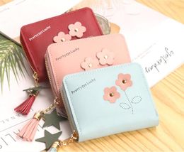 Fashion Leather Cute Tassel Ladies Purse Card Holders Women Wallets Zipper Money Pocket Female Clutch Bag