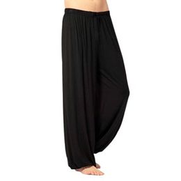 Yoga Pants Men\'s Casual Solid Colour Baggy Trousers Belly Dance Yoga Harem Pants Slacks sweatpants Trendy Loose Dance Clothing X0723