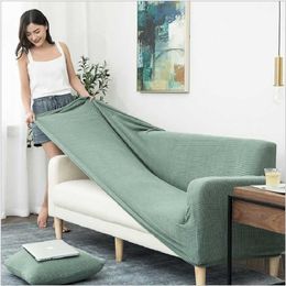 1/2/3/4 Seaters Elastic Universal Sofa Cover Knitted Thicken Stretch Slipcovers for Living Room Couch Armchair 211116