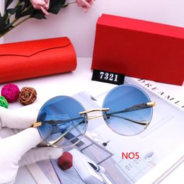 Women Luxurys Designers Sunglass circle round eyeglasses Drive Sun Glasses mens Leopard Polarised Sunglasses beach frameless sunglasses