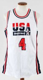 Men's 1994 Team USA #4 Joe Dumars white bule Retro throwback basketball jersey Stitched any Number and name