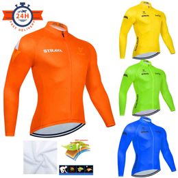 2022 sport-kits shirts Herren T-Shirt Polo Pro Lange Mouwen Bikes Jersey 2021 Strava MTB Kleidung Sports Kit MAILLT ROUPA ROPA CICLISMO FÜR MAN 0820