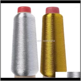 Yarn Clothing Fabric Apparel Delivery 2021 1Pcs 150D Polyester Sewing Gold Sier Colour Cotton Embroidery Thread Drop 1 Gwvnc