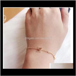 Charm Bracelets Drop Delivery 2021 Luxury Pattern Classic Jewellery High-End Metal Ladies Bracelet Necklace Packing Box With Dust Bag Made In C