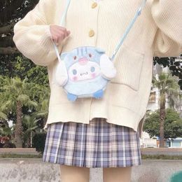 product Cinnamoroll plush toys messenger bag kawaii plush animal Sanried series plush anime decoration girl gift 210724