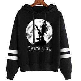 Mens Hoodies Death Note Men Women Pullovers Hoodies Sweatshirts 90s Anime Hoody Streetwear Tops Y0803
