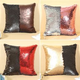 Sequin Contrast Pillow case Sofa Simple Cushion Cover Popular Furniture and Hotel Decoration 31 Styles 40x40cm T500560