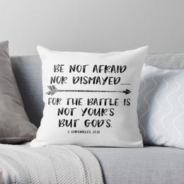 Pillow Case Be Not Afraid Bible Verse Throw Polyester Home Decora Pillowcases Kussensloop Almohada Poszewka