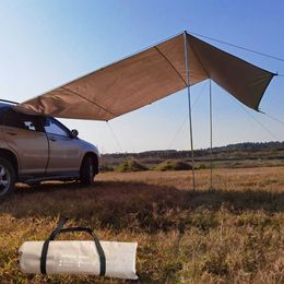 Car Side Awnings Shelter Waterproof Car SUV Sun Shade Sunscreen Tent Tarp Canopy for Camping Garden Fishing Travel Picnic Y0706