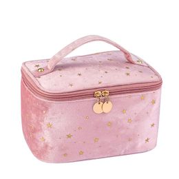 Exquisite Velvet Portable Women's Make-up Bag Travel Large Capacity Beauty Supplies Box Or Wash Gorgeous Girl's Choice Cosmetic Bags & Cases